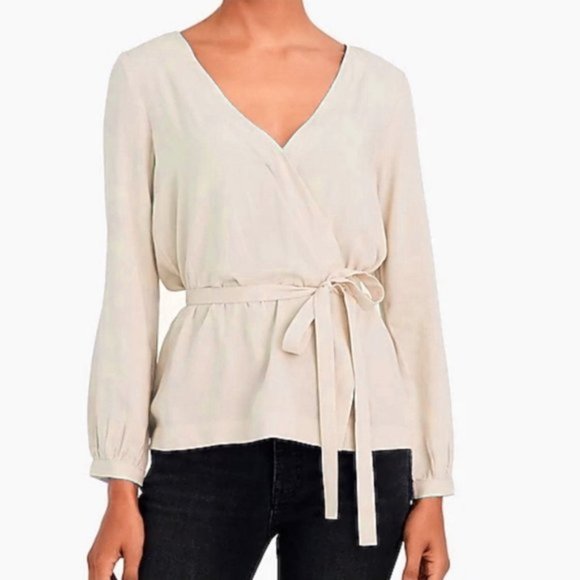 J. Crew Tops - J. Crew V Neck Wrap Shirt Blouse